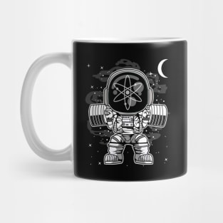 Astronaut Lifting Cosmos ATOM Coin To The Moon Crypto Token Cryptocurrency Blockchain Wallet Birthday Gift For Men Women Kids Mug